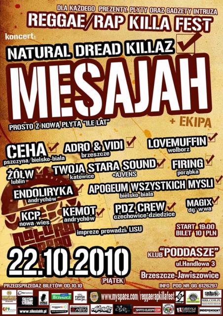 Reggae/Rap Killa Fest Brzeszcze Poddasze (22.10.2010)